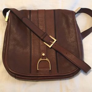 Brown leather crossbody
